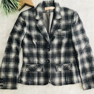 Vintage Pendleton Grey Plaid Wool Lined Blazer
